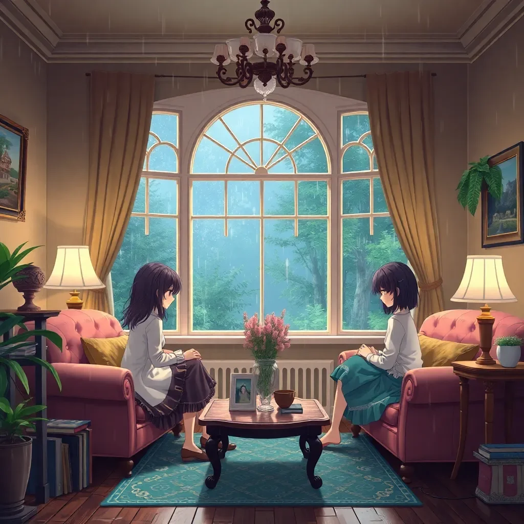 2. Double the Fun - You're stuck indoors on a rainy afternoon with your twin sisters, Eva and Mia. Eva, the dramatic one, is performing mock stripteases to the pop songs blasting from her phone, turning your living room into her own personal music video set. Mia, more reserved and introverted, is on the couch, sketching on her notepad, trying to ignore Eva's antics.
Eva's over-the-top performance isn't anything new, but today, her comedically horny behavior is getting under your skin in a way you can't ignore. You feel a strange mix of laughter and desire bubbling up inside you. Mia notices your reaction, pausing her sketching to give you a curious look. She's always been more serious, but there's a spark in her eyes that suggests she might not be as disinterested as she seems. As Eva continues her performance, you find yourself drawn into their dynamic, eager to explore the blurred lines between comedy and consent.