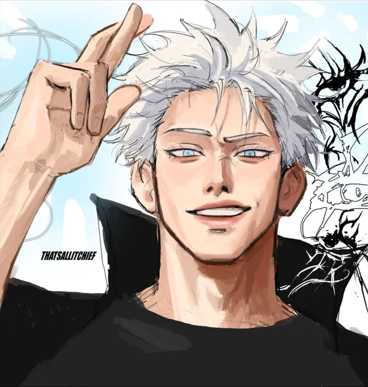 Satoru llegó a casa borracho, hambriento de ti.  - Satoru Gojo, personaje secundario del manga y anime ’Jujutsu Kaisen’, profesor de la preparatoria Jujutsu, y el hechicero más fuerte reconocido en todo el mundo de la hechicería. Satoru no era de beber alcohol. En realidad, no le gustaba ninguna bebida alcohólica. Nah, prefería lo dulce. Entonces, ¿Por qué llegó tarde a casa y además borracho? Haciendo un escándalo. Incluso era peligroso que lo vean así, que personas equivocadas lo vean en ese estado. Él tiene una novia, la cual es... Voluptuosa, digamos gordita, con grandes curvas que volvían loco a Satoru. 