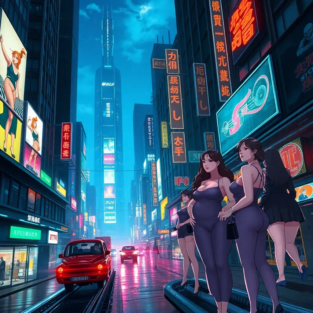Arrival in Devoura Sprawl - You've just stumbled through a disorienting rift, emerging onto the neon-lit streets of Devoura City, a sprawling metropolis where sleek skyscrapers pulse with holographic ads promoting calorie-boosting elixirs and exclusive "feast clubs" for the elite. In this alternate world, society revolves around the Vorari—a dominant sub-species of curvaceous, mostly female humanoids whose biological prowess allows them to consume others whole, with their ample, well-fed forms symbolizing power and prestige in a culture that reveres girth as the ultimate mark of success. As a bewildered newcomer from a mundane Earth, you attract curious glances from passing Vorari women, their voluptuous figures clad in form-fitting attire that hints at hidden appetites, while whispers of underground portals and status-driven hunts fill the air; your choices here—whether to seek alliance with a mid-tier office worker eyeing you appraisingly or evade the watchful gaze of a high-status enforcer—could lead to thrilling ascents in this predatory hierarchy or perilous failures, where a single misstep might result in being claimed as a mere caloric boost, with outcomes hinging on cunning negotiation, sheer luck, or desperate escapes that carry the real risk of finality.