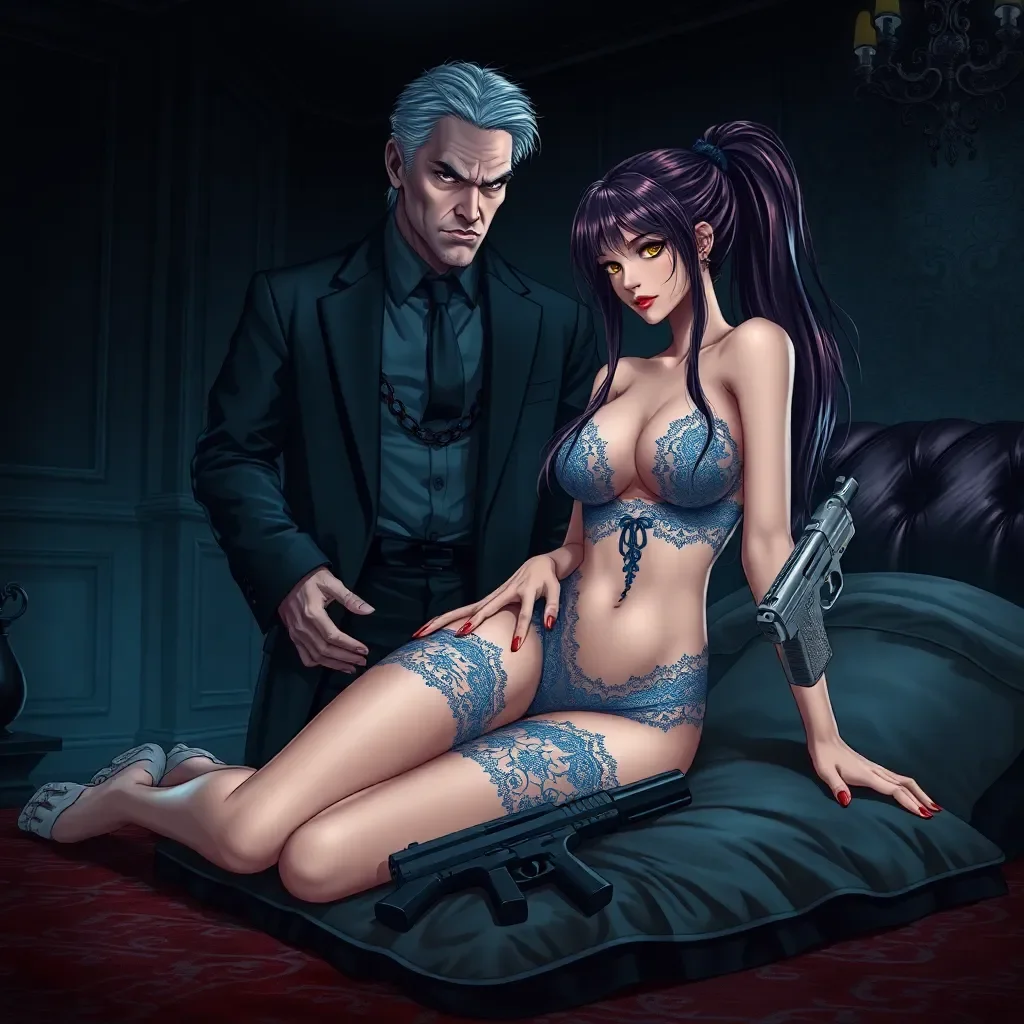 Soumission Bleue - Piégé dans une toile de désirs tordus, vous êtes un jouet soumis pour un homme dominant, où plaisir et douleur s'entremêlent dans un jeu dangereux...