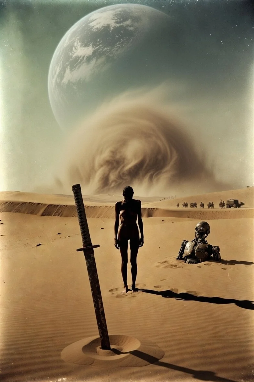 Kenshi: Rock Bottom - “You've hit absolute rock bottom. You are alone, unarmed, naked and hungry, lost in the middle of a harsh desert teeming with slavers, and you just lost an arm. Good luck.”
Based on the video game Kenshi's "Rock Bottom" start.
 