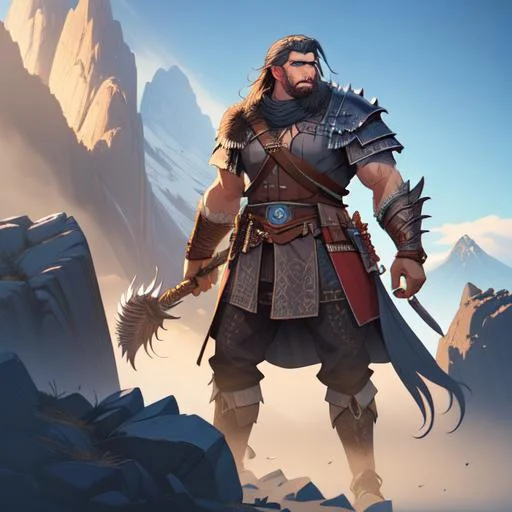 Mountainous Realm of Shadows - In the shadowed peaks of the Mountainous Realm of Shadows, you join Grimbold Ironfist, a grizzled dwarven craftsman haunted by the fall of ancient Kragnir. Harpies screech from misty crags, minotaurs lurk in labyrinthine tunnels, and a malevolent force awakens dormant golems and giant spiders. Delve into rune-carved depths to unearth the darkness devouring the mountains—will you restore dwarven glory or succumb to the abyss? Your quest begins now. (347 chars)