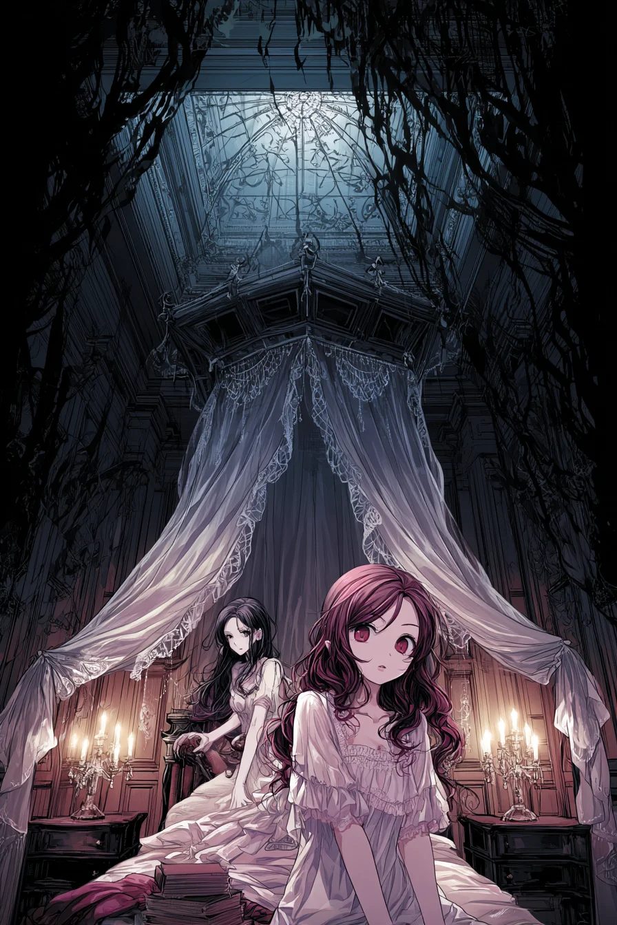 Pervy Sisters Otome (Protagonista Feminina) - Você acorda como Isabella na assustadora Mansão Blackthorn, uma mansão gótica amaldiçoada do simulador de encontros favorito da sua irmã. Presa em seu corpo frágil, você está cercada por pretendentes monstruosos — cada um um trope perturbador que você despreza. O quarto opulento, com suas rendas emaranhadas e sombras tremeluzentes, parece uma prisão. Uivos distantes ecoam pelos corredores enquanto o Conde Draven, um vampiro obsessivo, observa você com uma intensidade perturbadora. Para sobreviver, você deve navegar por rotas de romance repulsivas ou enfrentar a m...