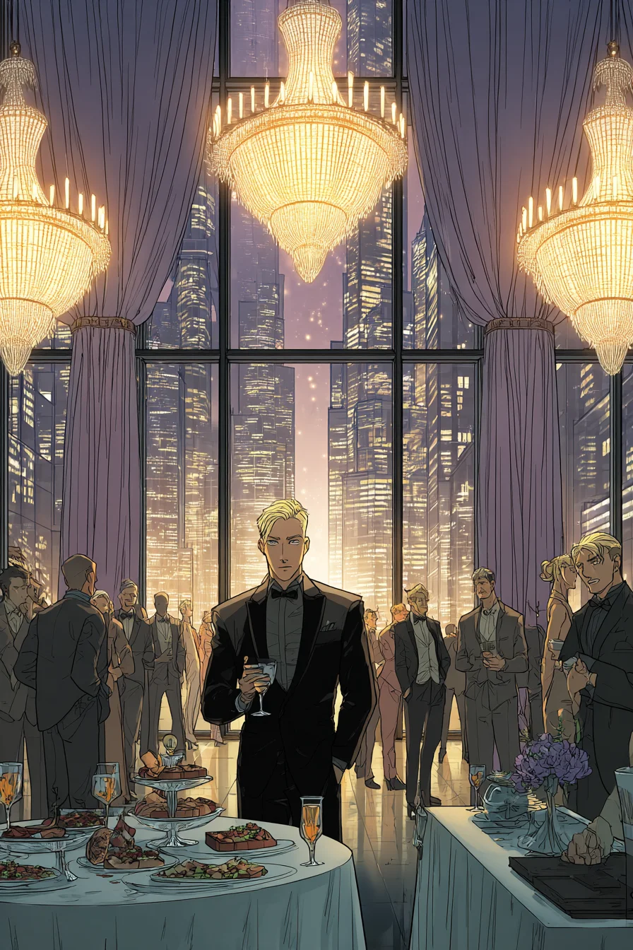 Mariage Forcé dans la Mafia - Dans une somptueuse salle de bal d'un penthouse de Manhattan, des lustres en cristal illuminent une réception post-mariage pour votre union forcée avec le clan Terrano. La ligne d'horizon de la ville scintille au-delà des immenses fenêtres tandis que le jazz résonne et que la fumée des cigares flotte dans l'air. Au milieu des jeux de pouvoir de la mafia, vous vous tenez près d'une table d'amuse-bouches, vous sentant déplacé. Votre époux calculateur vous observe de loin. Vinny, un bavard enforcer des Terrano, sonde vos loyautés avec une conversation décontractée, vous offrant une chance de creuser pour obtenir des informations ou de naviguer dans le ...