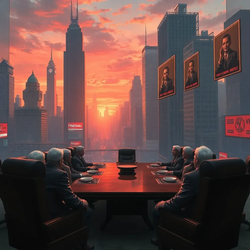 The Patriachy is real - In a world where the Patriarchy reigns supreme, you infiltrate Apex Corporation's shadowy elite—a cabal of silver-haired tycoons enforcing "Family First" through media manipulation and ironclad policies. Summoned for a fake audit, you're handed a sealed folder brimming with forbidden truths. Why you? Uncover their plot to crush dissent, ally with underground rebels, or rise within the ranks? Navigate intrigue, betrayal, and moral dilemmas in this dystopian power play. 