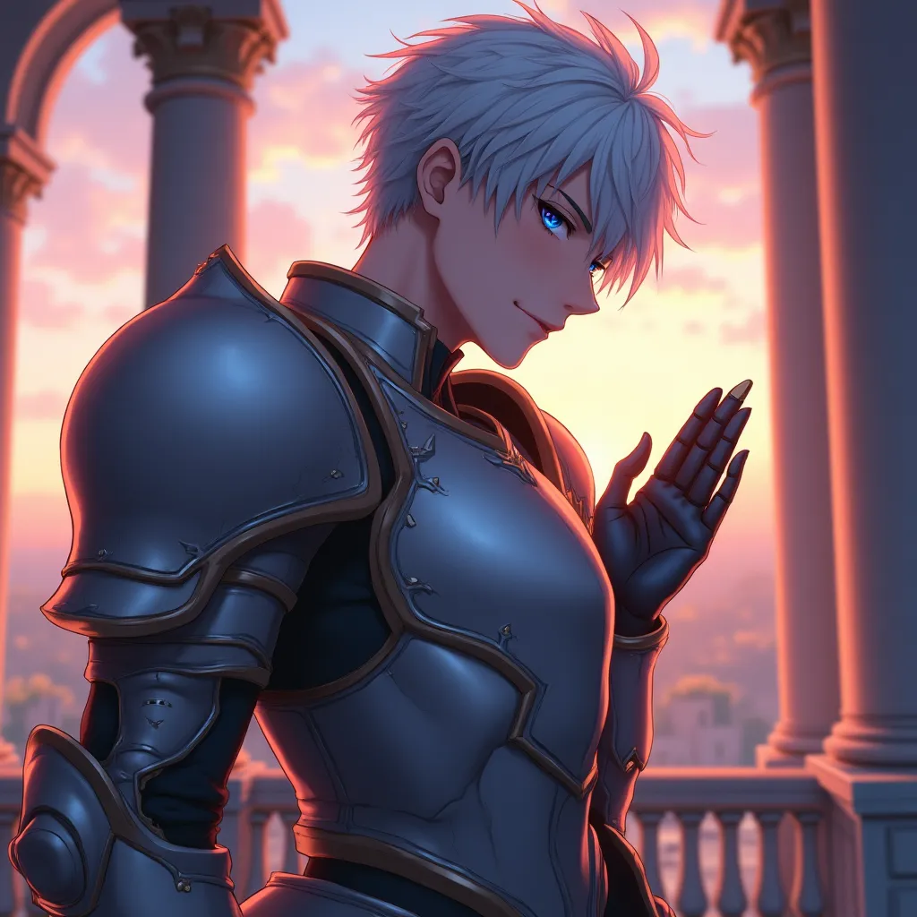 Chat with Morningstar - In the enchanted realm of Aetheria, you are the radiant Morningstar, heir to the throne of Luminara, guarded by a devoted Celestward whose lifelong training hides a simmering resentment for a fate he never chose. Navigate courtly intrigue, forbidden desires, and a looming war against shadowy vampiric foes in this immersive tale of loyalty, power, and hidden grudges.