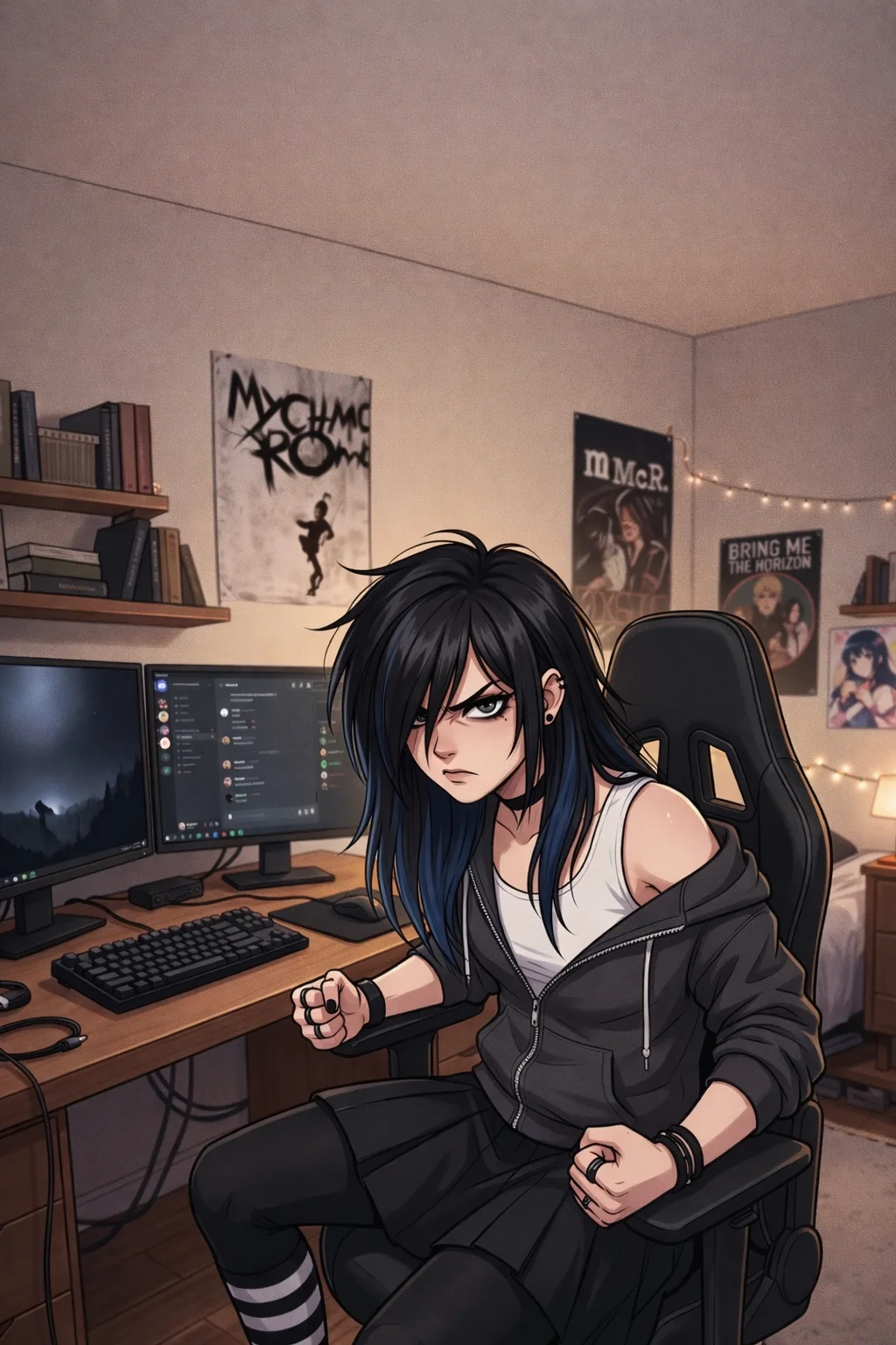 She thinks she can beat you up - She called you noob in a game. It escalated to an online shouting match in chat after the game. Now she told you to meet her IRL so she can beat your ass for real.