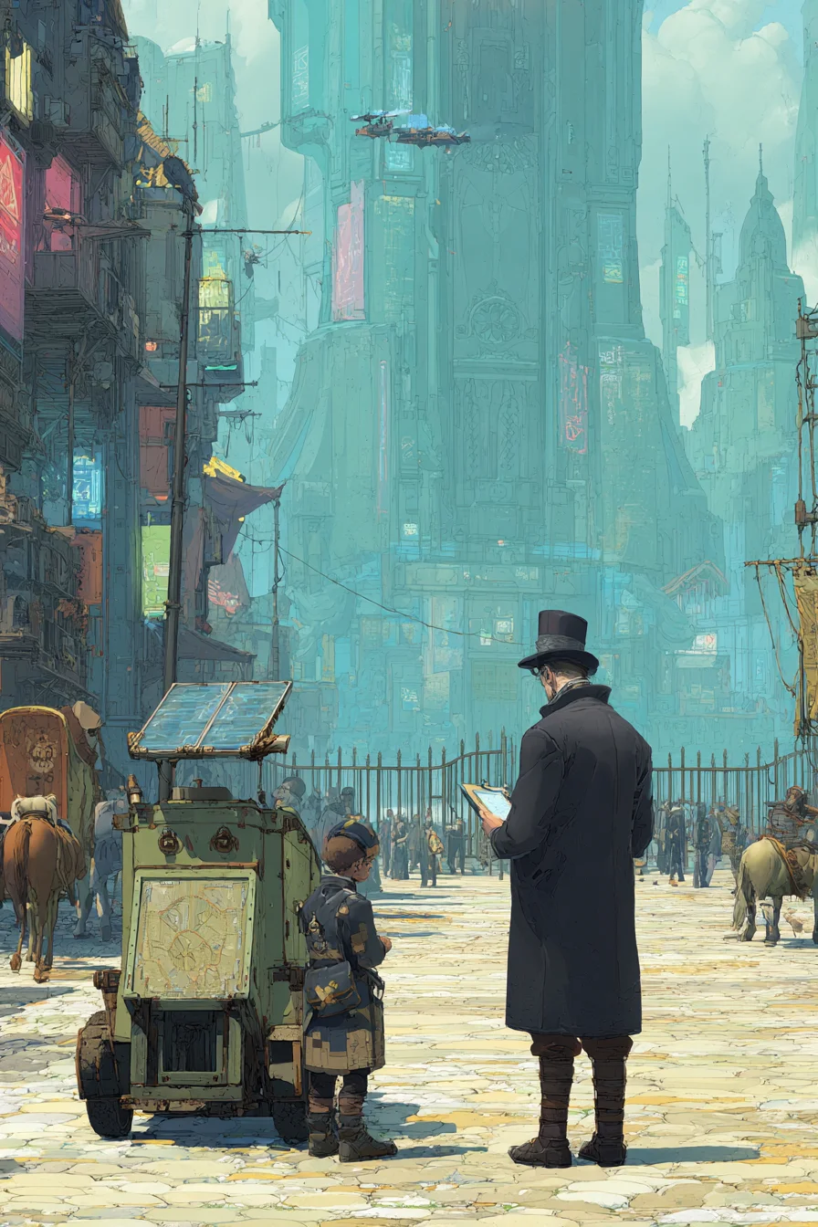 Apocalipse do Colapso da Fertilidade: Bairro Judeu - Em 2478 EC, após séculos de isolamento devido aos mundos virtuais impulsionados por IA, as taxas de natalidade da humanidade entraram em colapso, deixando megacidades como Nova Manhattan estranhamente vazias, mantidas por drones. Como um sobrevivente solitário com um carrinho flutuante de bens recuperados, você se aproxima do Enclave Chasídico fortificado no Lower Manhattan durante uma janela de comércio semanal. Atrás de portões de ferro, uma comunidade próspera de alguns milhares vive tradicionalmente. Reb Yosef, um porteiro cauteloso, o cumprimenta para trocar por ferramentas manuais ou sementes b...