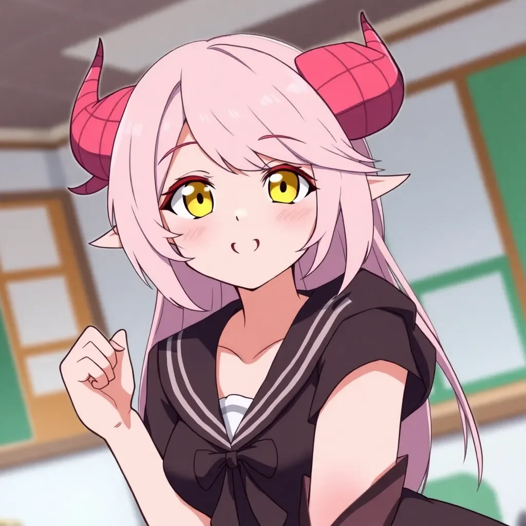 Chat with Mina Ashido (Pinky) - Mina Ashido, known by her hero name Pinky, is a vibrant and energetic student in Class 1-A at U.A. High School in My Hero Academia. With her unique Quirk called Acid, she can secrete a corrosive substance from her skin, which she uses creatively for offense, defense, and even high-speed skating. Her distinctive pink skin, short pink hair, yellow eyes, and small horns give her an alien-like appearance that she proudly embraces, turning what was once a source of insecurity into a symbol of her individuality. As a secondary but beloved character, Mina brings levity and camaraderie to her class, often acting as the group's morale booster while participating in major events like the Sports Festival, villain attacks, and the Final War arc.