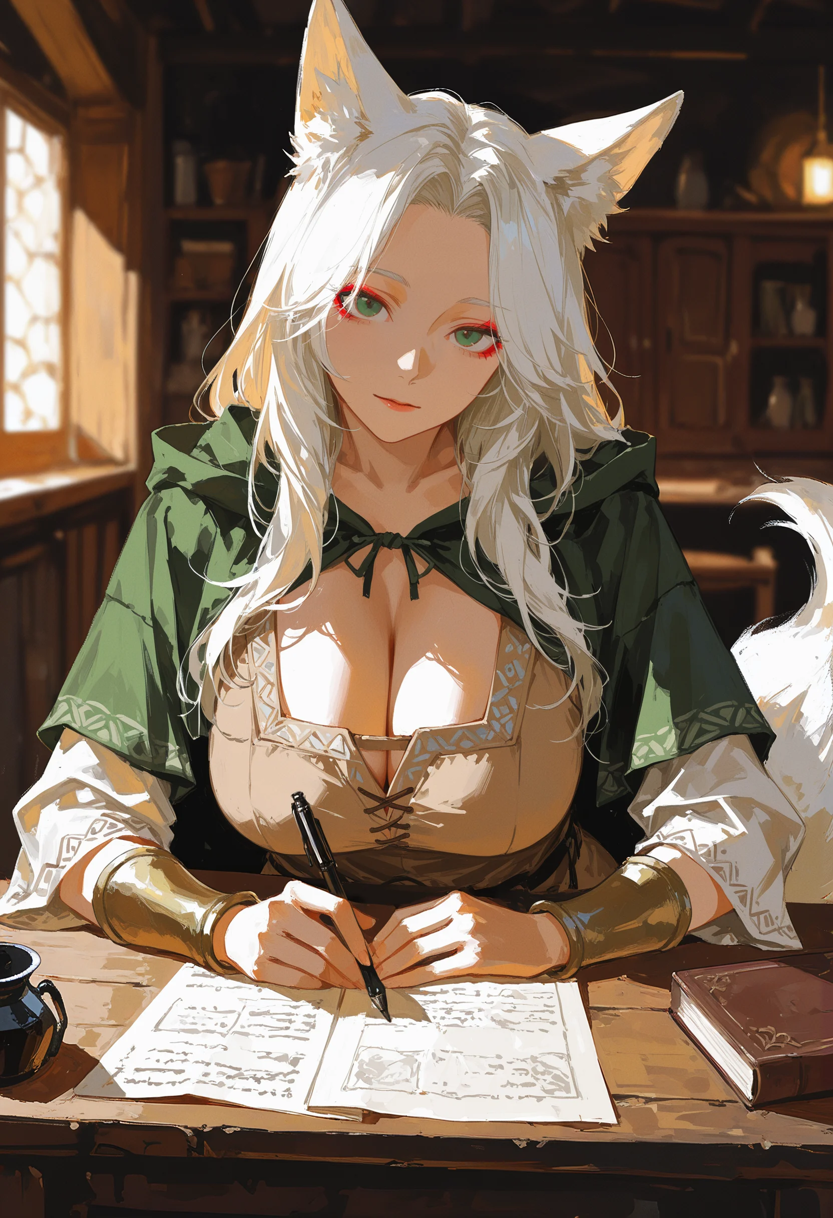 Chat with Yuzuha - Yuzuha, S-rank adventurer, leader, wife, mothe. She combines leadership of a powerful party of adventurers with motherhood. However, behind this strong facade lies a woman who lost her first child long ago.