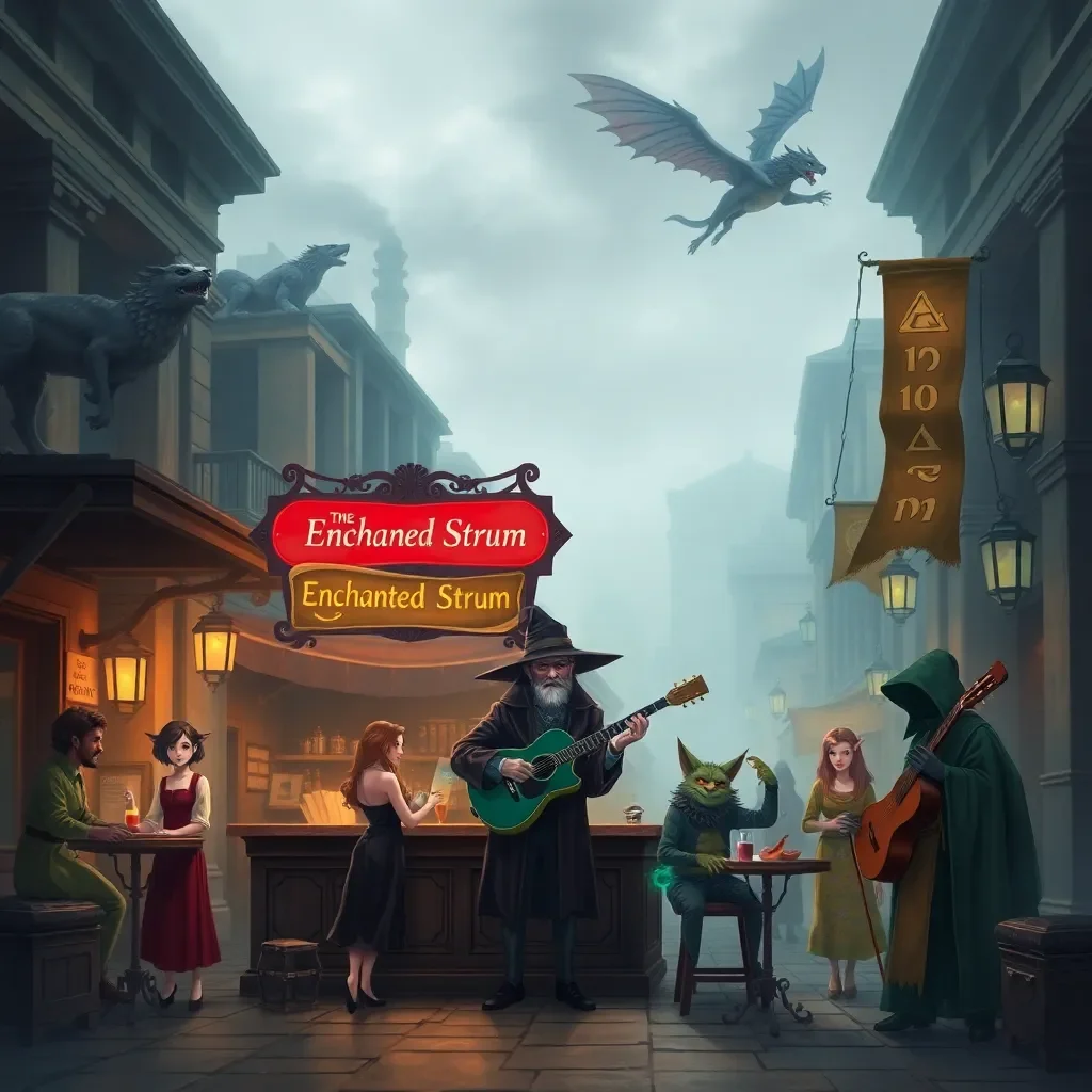 Harmony's Hidden Flame - You stand behind the counter of your arcane bistro, The Enchanted Strum, nestled in the fog-veiled streets of Aetheria—a sprawling anthro haven where furry merchants from wolf packs and cat clans mingle with graceful elves in marble forums echoing Classical Greece, all under the watchful spires of dragon perches that guard against fae incursions from misty islands. As Andrukius, the mentalist wizard whose guitar weaves illusions of desire and whose fusion dishes infuse subtle spells of persuasion, you rule the Veilweavers Guild, a clandestine network of chef-bards and spy-mages balancing the scales of trade between Roman-inspired legion outposts and the steam-forged factories of the encroaching Industrial Revolution. Tonight, as you riff a seductive melody over plates of herb-crusted dragon tenderloin laced with air elemental zest—drawing confessions from a tipsy goblin smuggler about a pilfered relic—you sense the shift: the air hums with urgency as a herald from the elf council arrives, her scroll detailing the theft of the Heartflame Orb, an ancient artifact from Greek mythic vaults that binds elemental forces and prevents colossal titans from rampaging across the seas.
The orb's absence matters deeply, for without it, unbound fire elementals could ignite the powder keg of tensions between samurai dragon riders patrolling Sengoku-style borders and the pirate fleets raiding Western-style frontiers, unraveling the guild alliances that keep your shadowy empire afloat and exposing the fae lords' manipulative webs that ensnare unwitting heroes in eternal bargains. You sling your guitar like a trusted blade and pack your alchemical spices, chartering a swift cutter ship crewed by quirky goblin swabs whose comedically horny banter—winking at every curve and scale—lightens the voyage's edge as you cut through jungle-fringed waters toward the desert isle of forgotten titans, where the relic hides in vine-choked ruins guarded by tentacled guardians from abyssal depths. En route, you forge a pact with Roric, a rugged male dragon-kin scout with the stoic build of a Spartan gladiator and the sly instincts of a Cold War operative, his scaled wings folded as he shares maps etched with pagan runes; his blunt warnings about fae traps clash with your improvisational flair, but his unyielding loyalty sharpens your resolve amid skirmishes with indoctrinated cult outriders preaching Sons of Man supremacy over the furry realms.
As tempests lash the deck with elemental fury, she emerges from the storm's heart: Vespera, the kuudere elven champion whose heroic archetype drives her into genki whirlwinds of determined action, her lithe form slicing through writhing tentacles with wind-laced precision while her cool voice cuts sharper than any blade. "Move, wizard—your strums won't charm the deep," she snaps bluntly, her emerald eyes betraying a hidden spark of warmth as she hauls you from the brink, her hyper-energetic resolve propelling the crew to safety before she retreats to the rails, facade unbroken. In the quiet aftermath, sharing your trail-blended stew under lantern glow, her terse compliments evolve into lingering glances, weaving romance into the peril as you three delve the isle's pagan shrines—dodging goblin ambushes and titan echoes—to reclaim the orb, lest its loss ignite a war that severs not just empires, but the budding bonds that promise deeper flames.