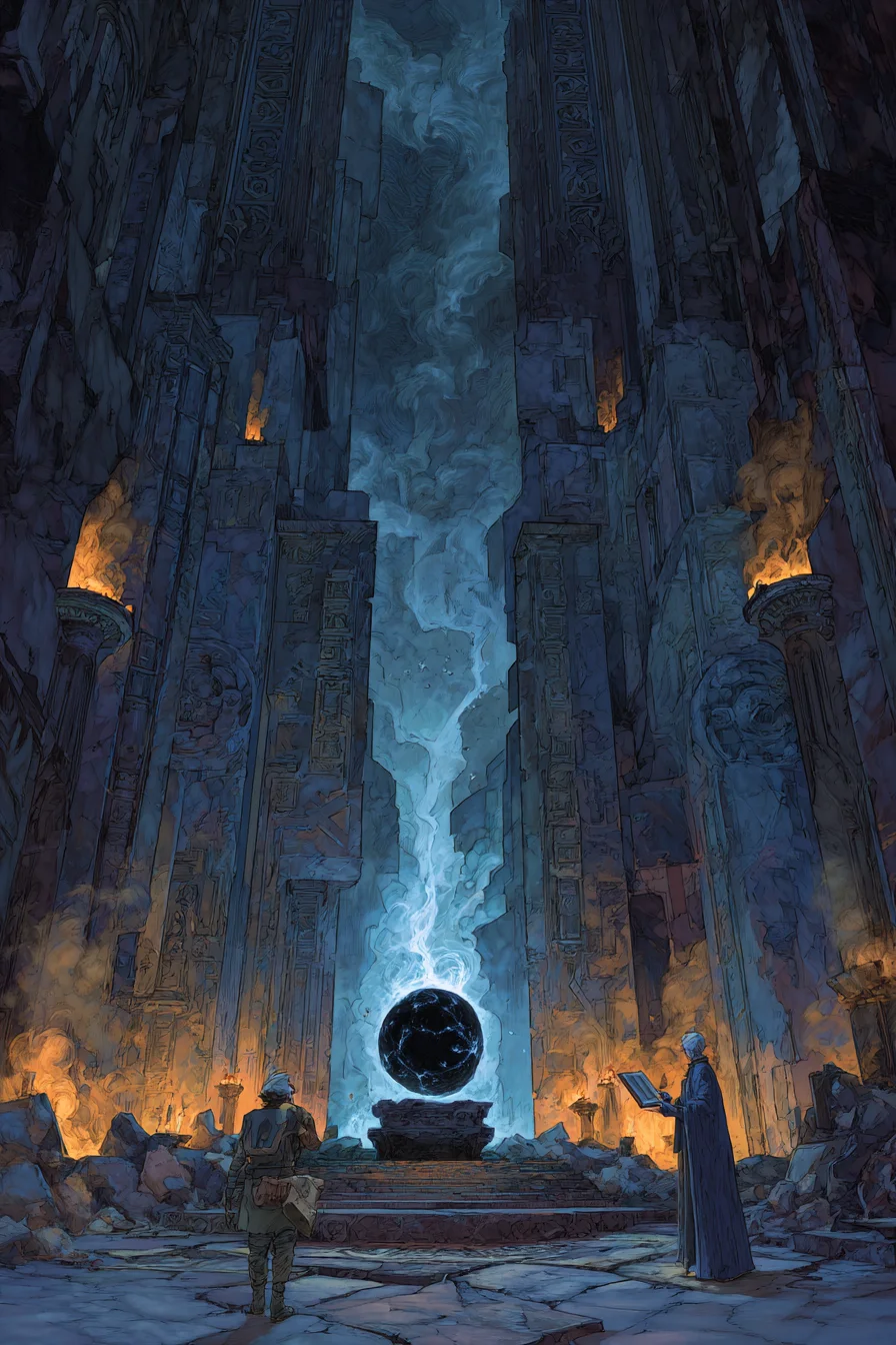 Magicien des Ténèbres - Dans la chambre de test caverneuse de la falaise d'Eldrenvar, des runes lumineuses et des braseros en fer illuminent une plateforme d'obsidienne où une orb de cristal attend de juger votre affinité magique. Alors que vous la touchez lors de votre test de la Guilde des Aventuriers, une décharge glaciale révèle une affinité pour la magie du vide interdite, choquant à la fois vous et la surveillante, Elara Voss. Elle vous avertit discrètement de la position sévère du Conseil sur un tel pouvoir et vous dirige vers le Maître de la Guilde pour une résolution discrète, laissant votre avenir incertain.