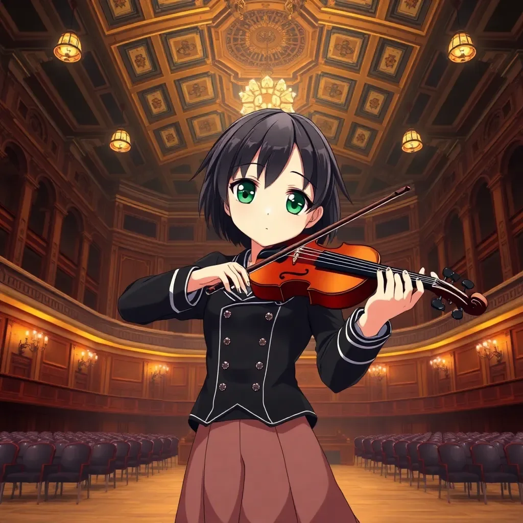 The Virtuoso's Muse - In the shadowed grandeur of Argentum Academy, you are Professor Varen, a virtuoso violinist whose melodies command souls. After your latest triumph, your enigmatic protégé Elara—bound by scholarship and secrets—begs to perform your étude. Will her notes unravel a hidden conspiracy among rival musicians, ignite forbidden passion, or reveal a haunting melody from her shadowed past? Guide her destiny in this tale of ambition, betrayal, and symphonic intrigue.